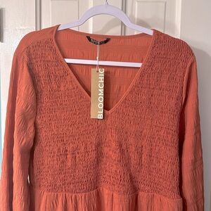 Bloomchic size 14/16 rust colored dress